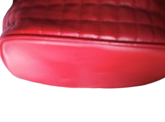 Céline Paris Deep Red Leather Backpack