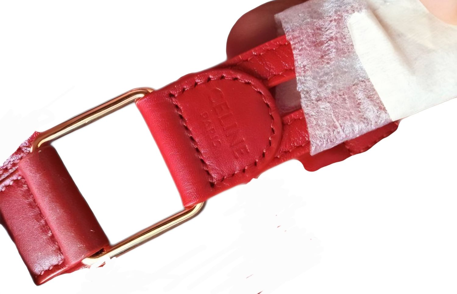 Céline Paris Deep Red Leather Backpack