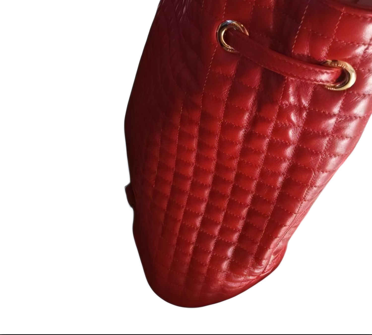 Céline Paris Deep Red Leather Backpack
