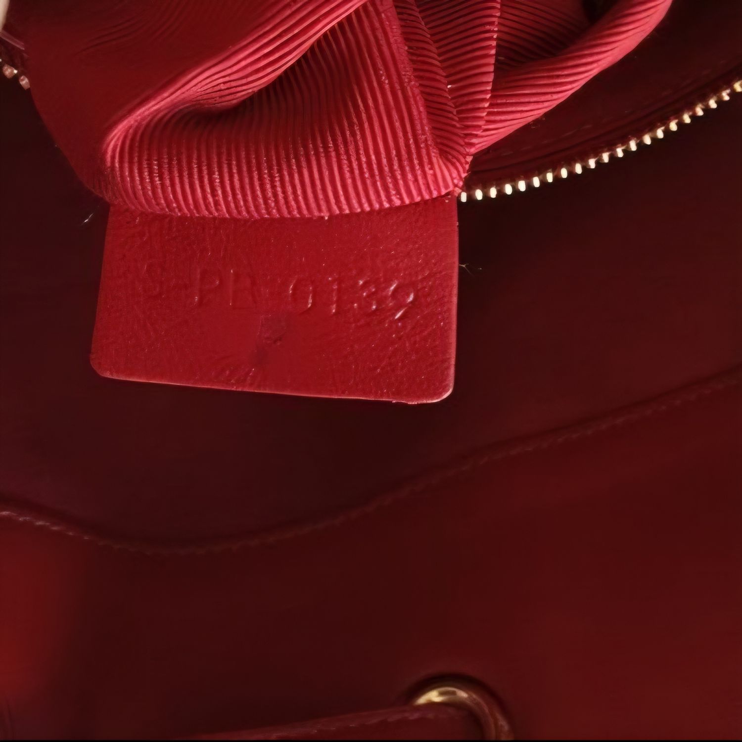 Céline Paris Deep Red Leather Backpack