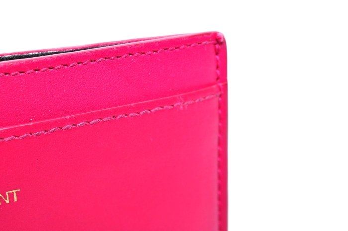 Saint Laurent Pink Leather Card Holder