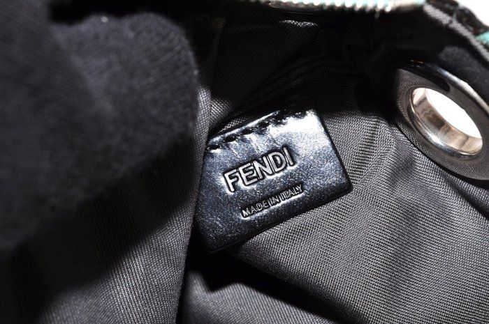 Fendi  Leather Pouch Green
