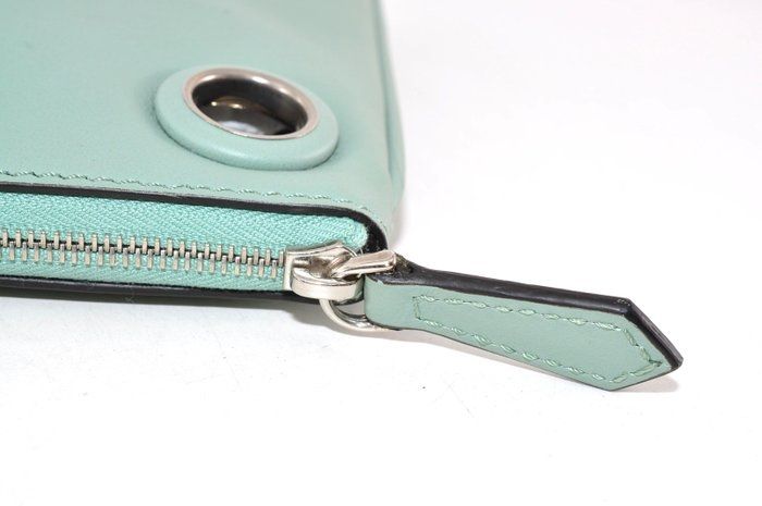 Fendi  Leather Pouch Green