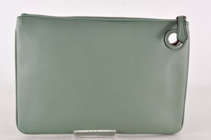 Fendi  Leather Pouch Green