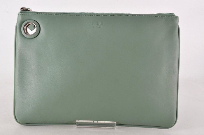 Fendi  Leather Pouch Green