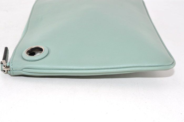 Fendi  Leather Pouch Green