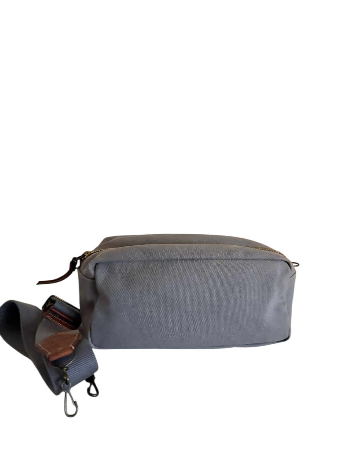 Miu Miu Canvas & Leather Mini Crossbody Bag – Light Grey/Brown Miu Miu Canvas & Leather Mini Crossbody Bag – Light Grey/Brown