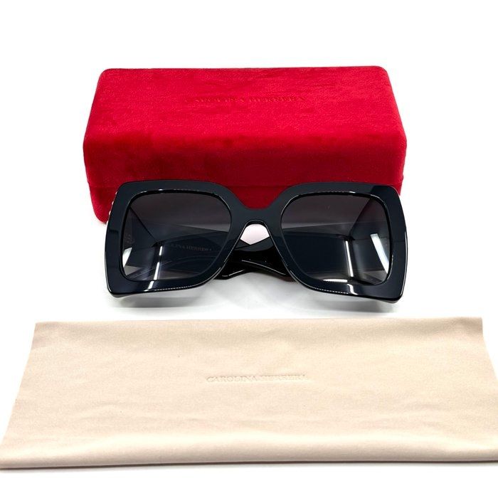 Carolina Herrera Black Acetate Sunglasses