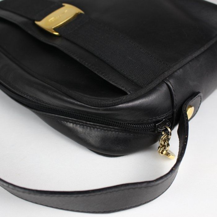 Salvatore Ferragamo Vara Bow Leather Crossbody Bag – Black