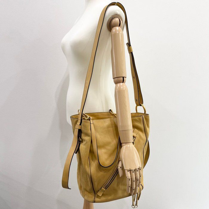 Chloé Meyer 2-Way Shoulder Bag  Suede &amp; Leather – Yellow