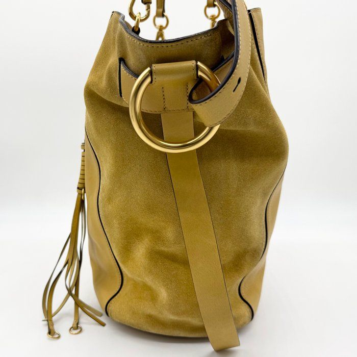Chloé Meyer 2-Way Shoulder Bag  Suede &amp; Leather – Yellow
