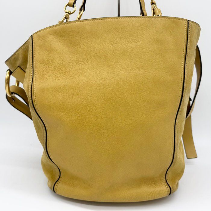 Chloé Meyer 2-Way Shoulder Bag  Suede &amp; Leather – Yellow