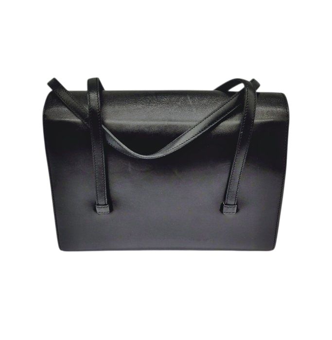 Christian Dior Interlocking Handbag – Black – Leather & Gold Hardware Christian Dior Interlocking Handbag – Black – Leather & Gold Hardware