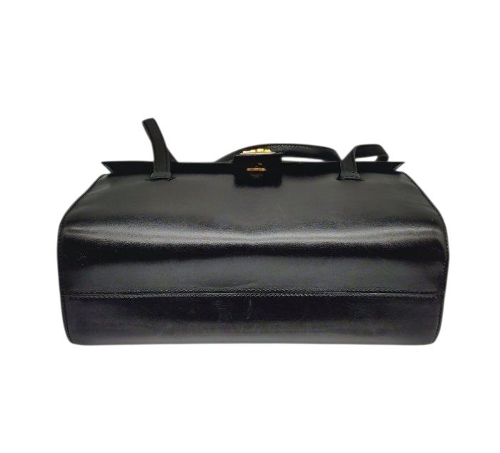 Christian Dior Interlocking Handbag – Black – Leather & Gold Hardware Christian Dior Interlocking Handbag – Black – Leather & Gold Hardware