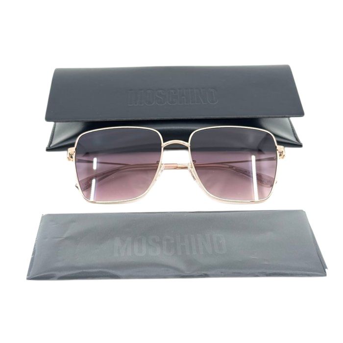 Moschino Rosé Gold Metal Sunglasses – Pink Lenses Moschino Rosé Gold Metal Sunglasses – Pink Lenses