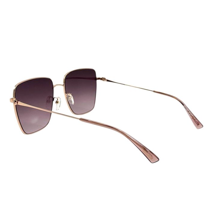 Moschino Rosé Gold Metal Sunglasses – Pink Lenses