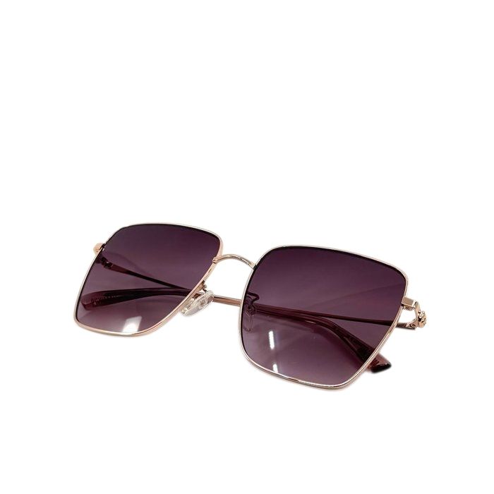 Moschino Rosé Gold Metal Sunglasses – Pink Lenses