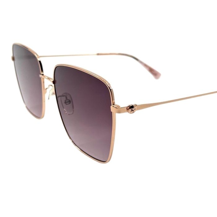Moschino Rosé Gold Metal Sunglasses – Pink Lenses
