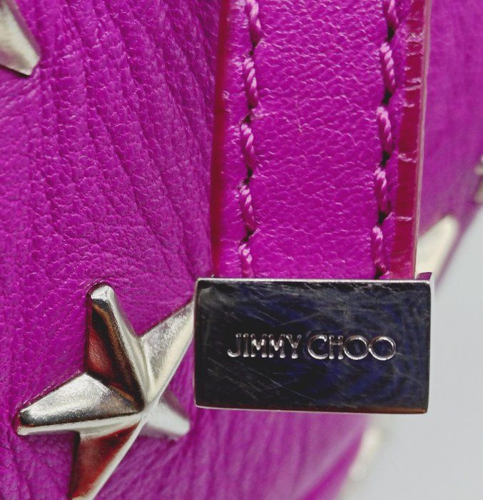 Jimmy Choo Sasha Star-Studded Tote Bag – Pink – Medium