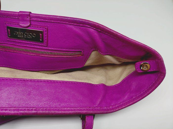 Jimmy Choo Sasha Star-Studded Tote Bag – Pink – Medium