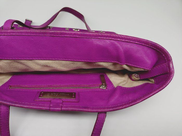 Jimmy Choo Sasha Star-Studded Tote Bag – Pink – Medium