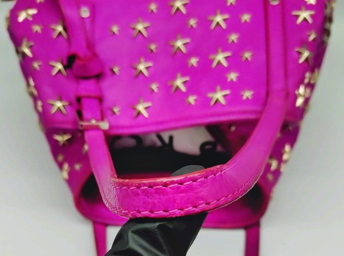 Jimmy Choo Sasha Star-Studded Tote Bag – Pink – Medium