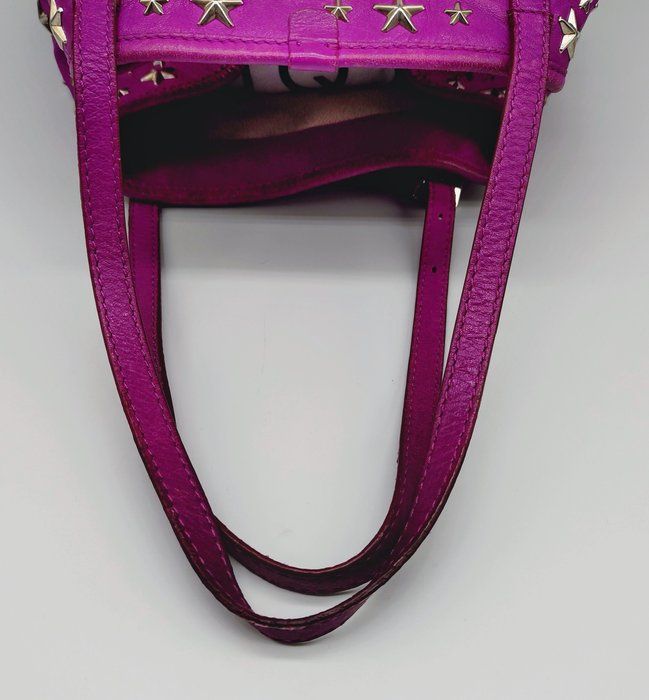 Jimmy Choo Sasha Star-Studded Tote Bag – Pink – Medium