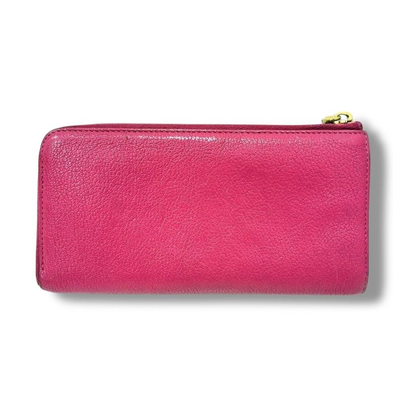 Miu Miu Fuchsia Leather Wallet