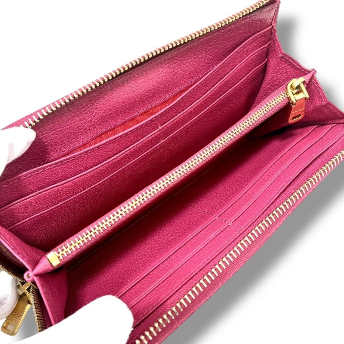 Miu Miu Fuchsia Leather Wallet