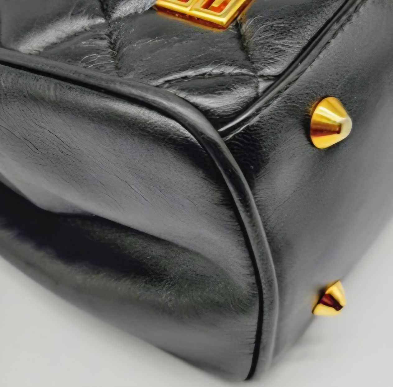 Vintage Givenchy Quilted top Handle purse black