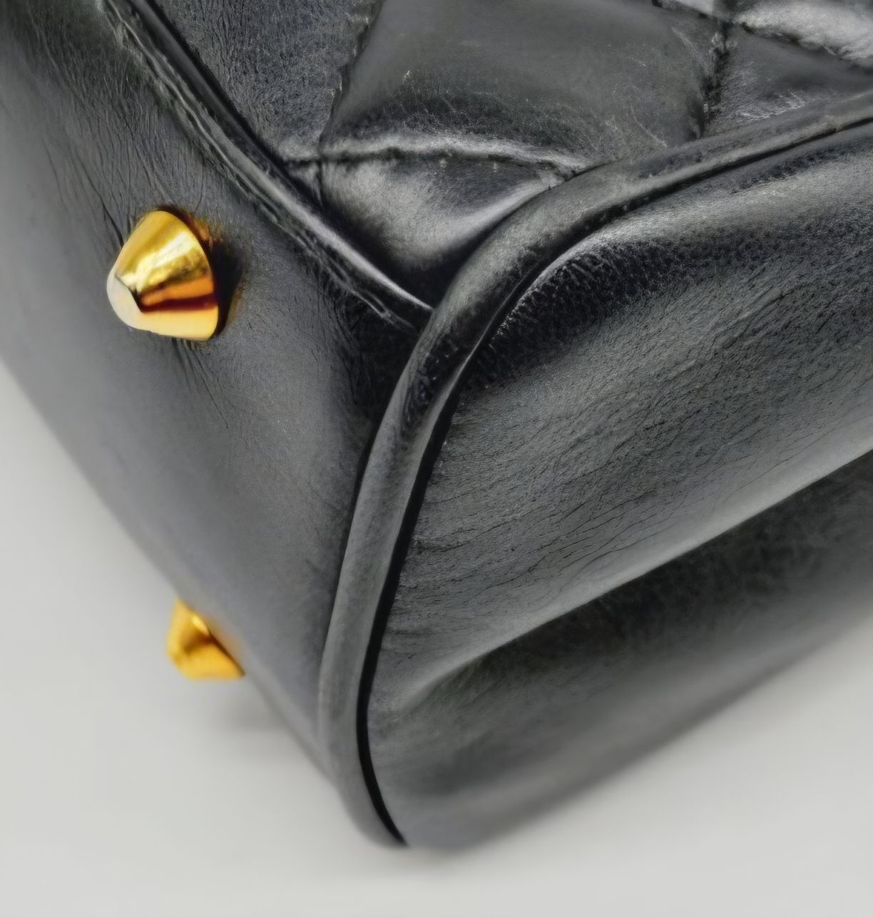 Vintage Givenchy Quilted top Handle purse black