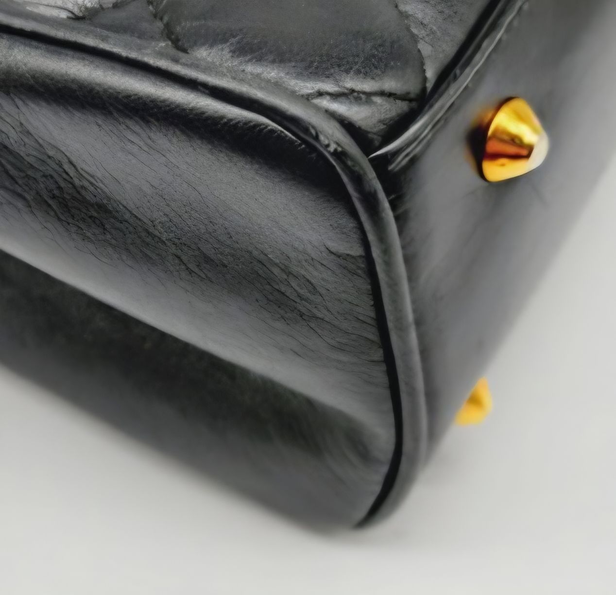 Vintage Givenchy Quilted top Handle purse black