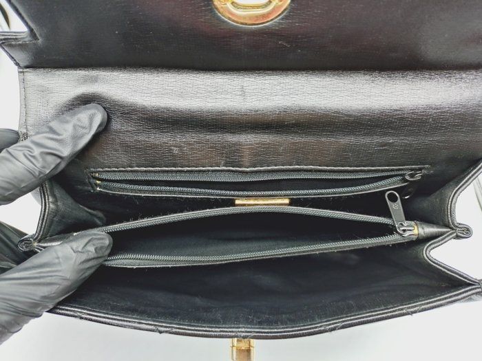 Vintage Givenchy Quilted top Handle purse black