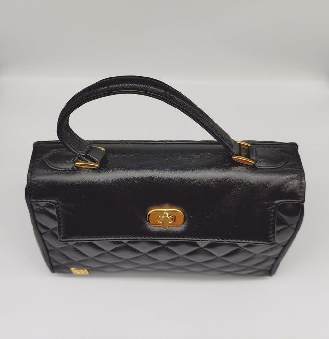 Vintage Givenchy Quilted top Handle purse black