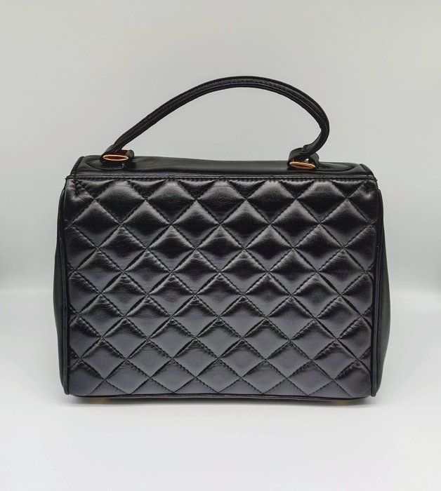 Vintage Givenchy Quilted top Handle purse black