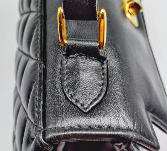 Vintage Givenchy Quilted top Handle purse black