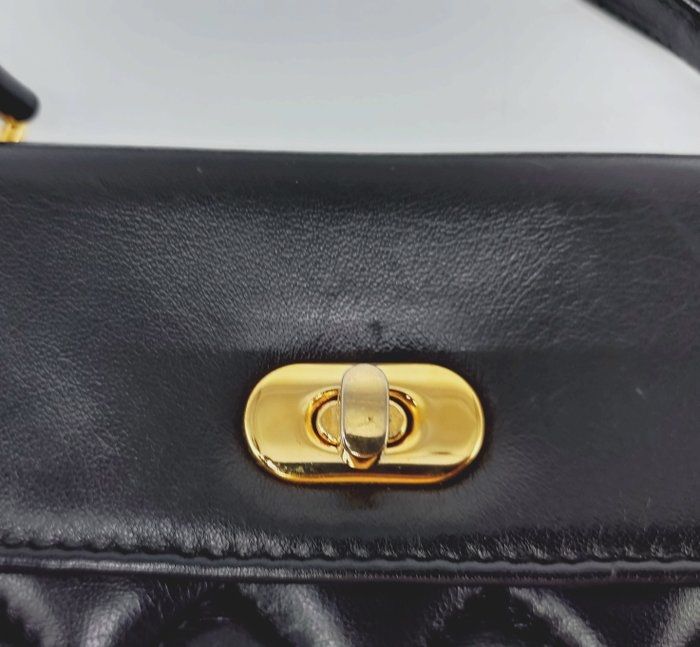 Vintage Givenchy Quilted top Handle purse black