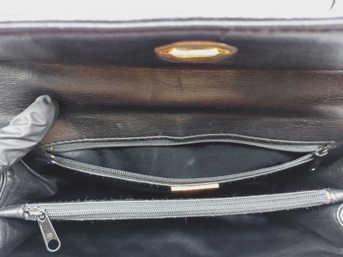 Vintage Givenchy Quilted top Handle purse black