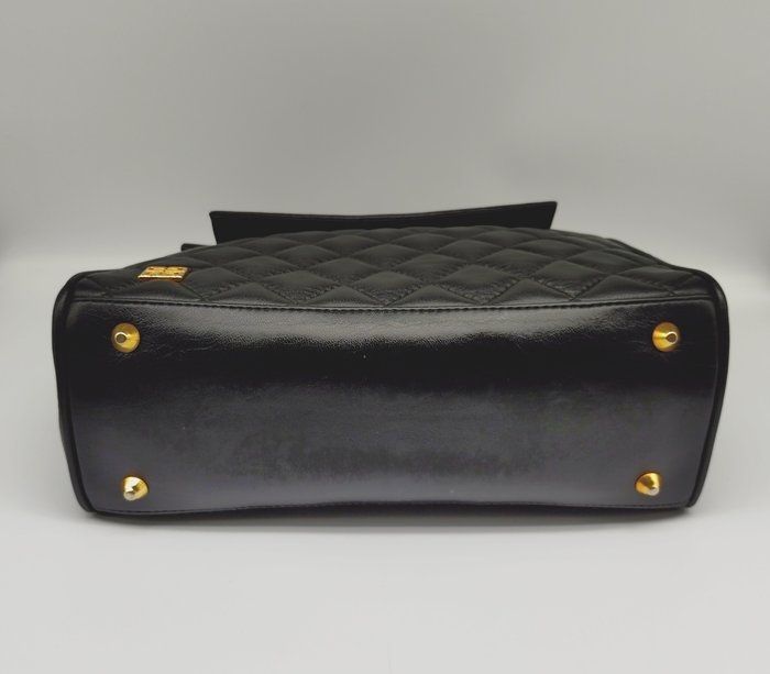 Vintage Givenchy Quilted top Handle purse black