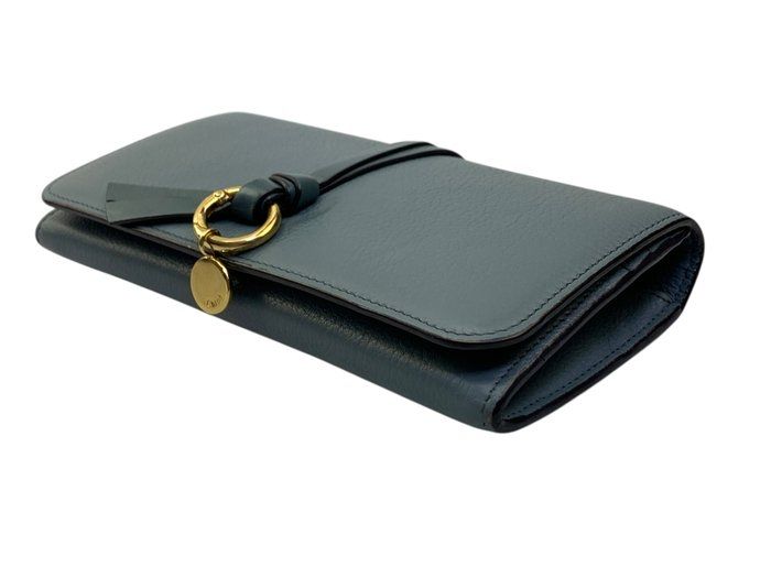 Chloé Alphabet Compact leather Wallet – Green/Khaki Chloé Alphabet Compact leather Wallet – Green/Khaki