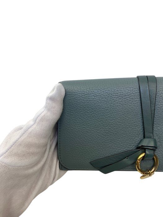 Chloé Alphabet Compact leather Wallet – Green/Khaki Chloé Alphabet Compact leather Wallet – Green/Khaki