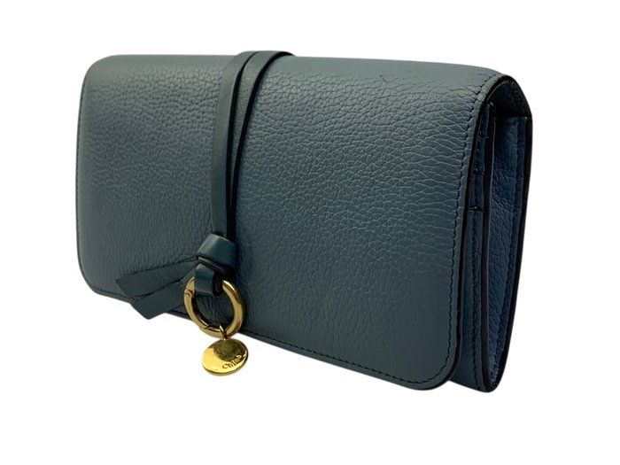 Chloé Alphabet Compact leather Wallet – Green/Khaki