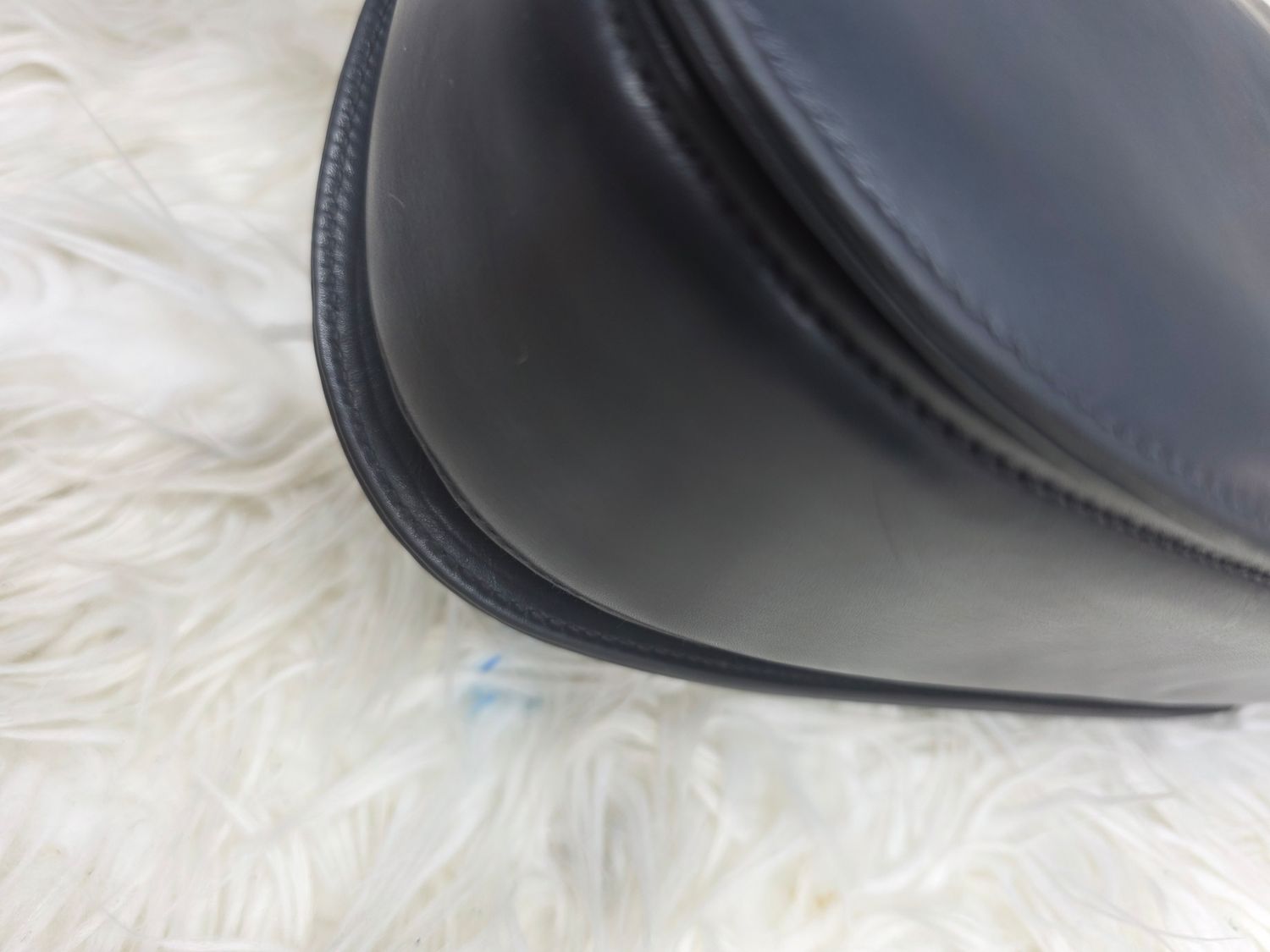 Gucci 1947 Leather top handle Bamboo Handbag Black