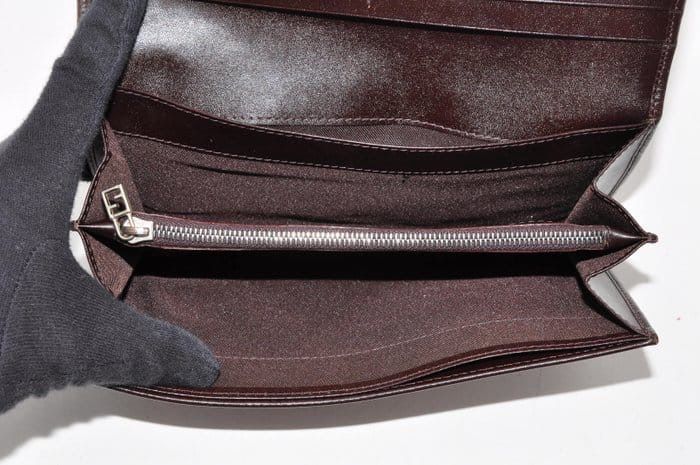 Fendi Brown Canvas and Leather long  Wallet