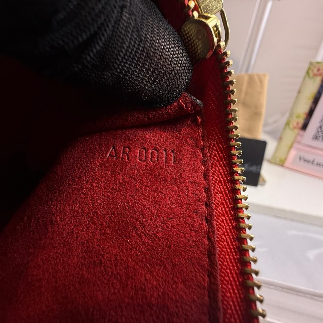 Louis Vuitton Pochette Accessoire Red Epps Leather