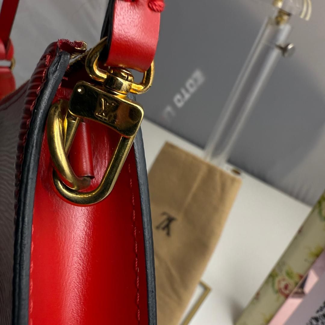 Louis Vuitton Pochette Accessoire Red Epps Leather