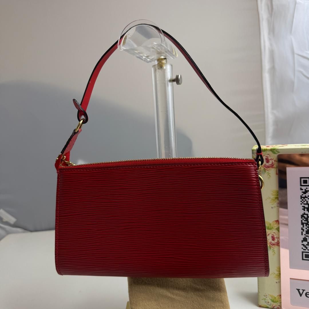 Louis Vuitton Pochette Accessoire Red Epps Leather