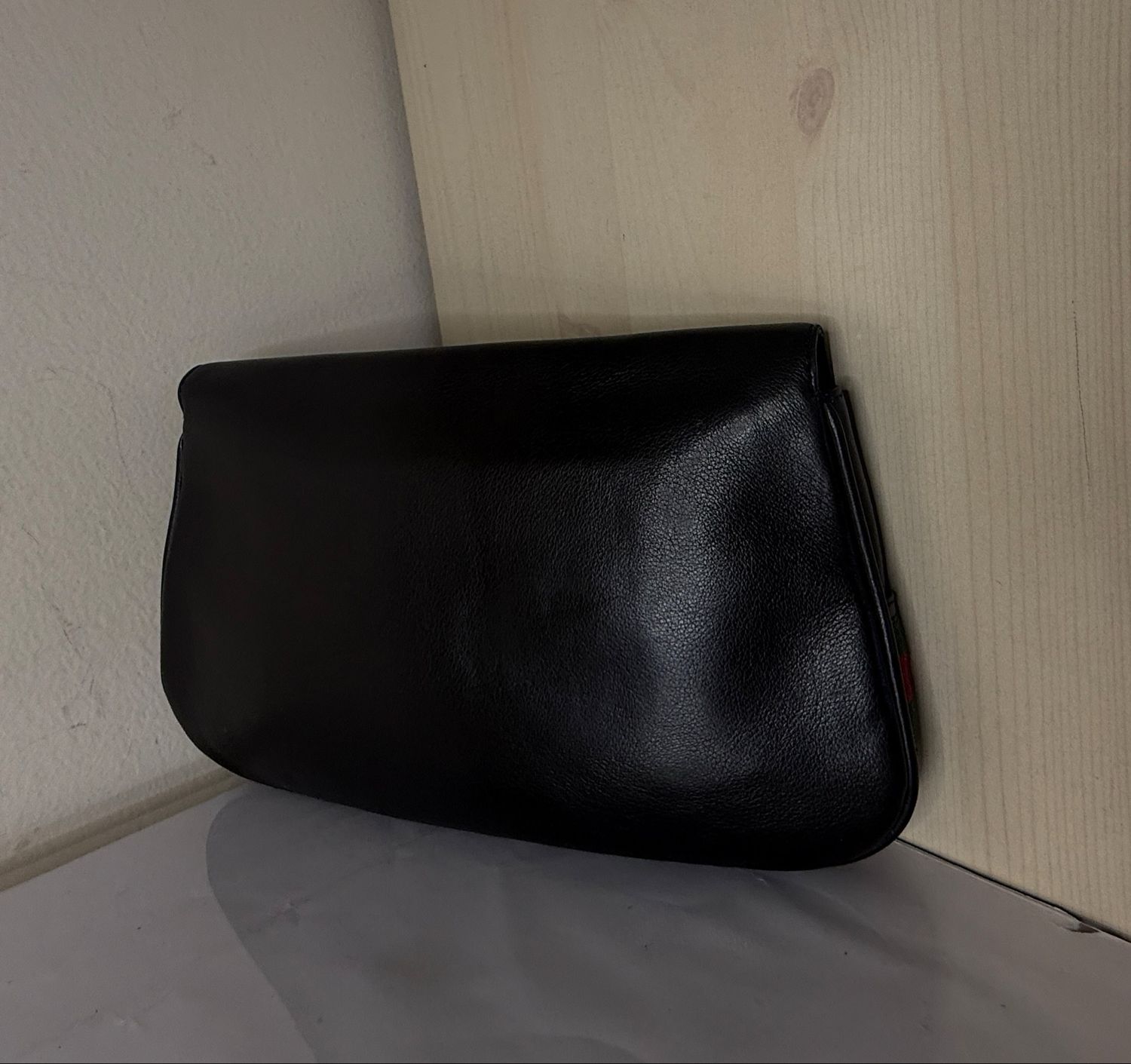 Gucci Interlock Logo Web Stripe Clutch Black