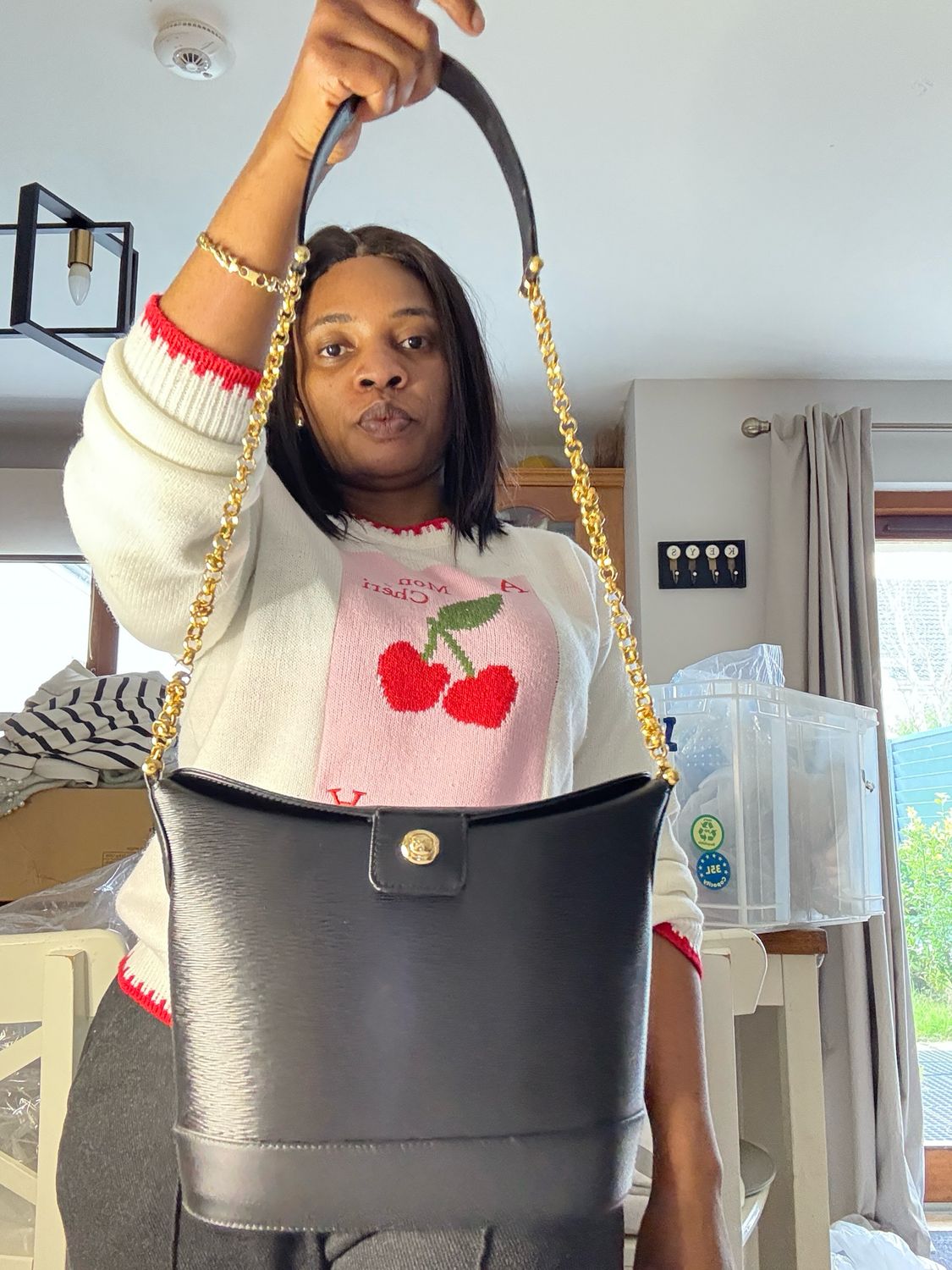 Chloe bucket Leather bag black Chloe bucket Leather bag black