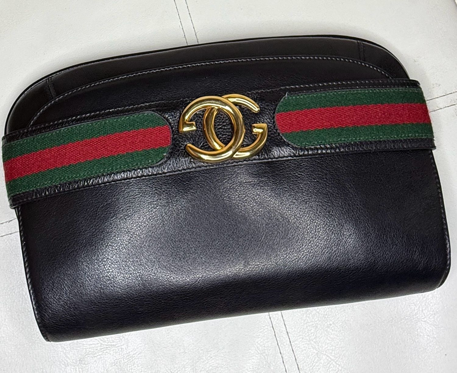 Gucci Web Cluth Black